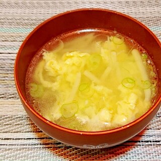 たけのこと卵の中華風スープ